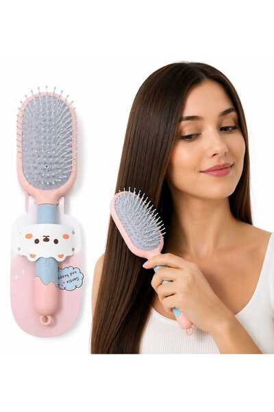 VitaMood Yaşam Daily Use Hair Brush - Soft Tip Brush Blue Pink