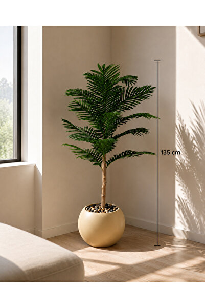 Rafef 135cm Artificial Palm Tree with Mercenaria