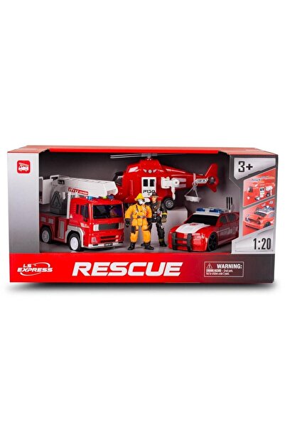 LENA Set vehicule de pompieri, Lena, scara 1:20, cu lumina si sunet, include ...