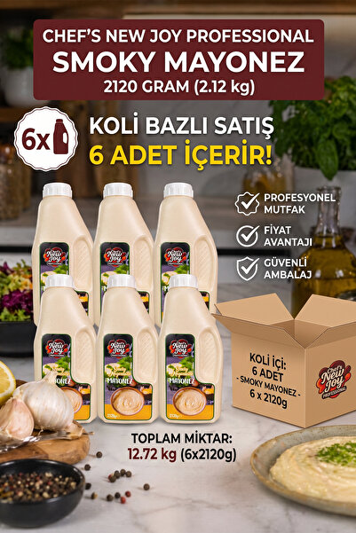 Chefs New Joy Smoky Mayonez 2120 G x 6 Adet - 1 Koli (Koli Bazlı Avantaj Paketi)