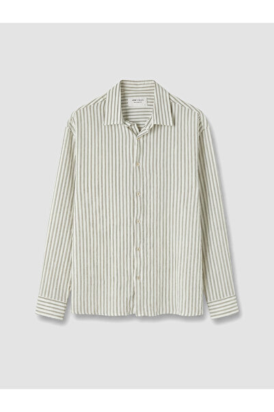 LC Waikiki Nevavm Regular Fit Striped Men's Shirt with Difference