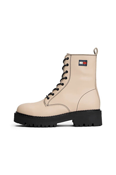 Tommy Hilfiger TJW URBAN LACE UP BO Bej Kadın Bot