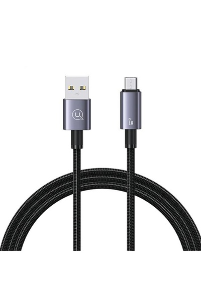 Usams US-SJ668 Cablu USB-A la Micro USB 1.2m 2A Negru