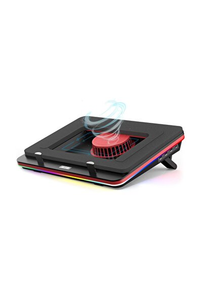 NEXTLY Cooler laptop Turbo NEXTLY, 5000 RPM, RGB, înălțime reglabilă, 13-17.3 "