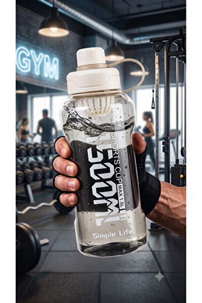 Duffa 1500 ml Sporcu Su Matarası Fitness Su Matarası Gym Matara İç Süzgeçli S...