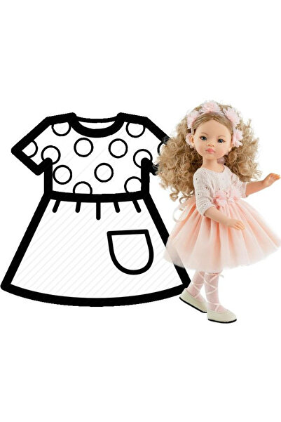 Paola Reina Haina pentru papusi 32cm multicolor