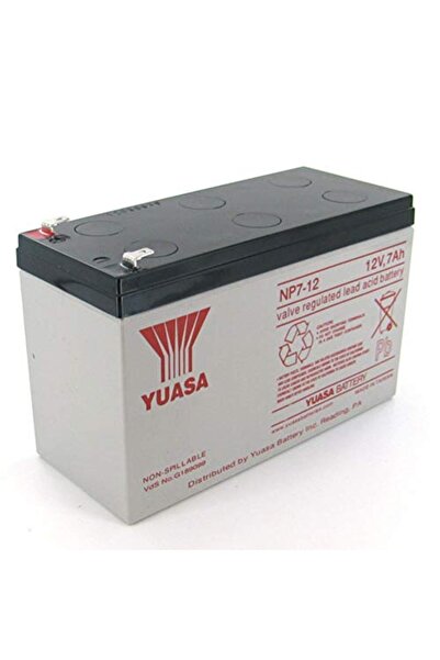Yuasa بطارية حمض الرصاص المغلقة NP7-12 12 فولت/7 أمبير مع طرف توصيل F1