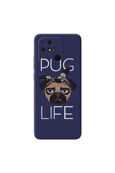 Other Xiaomi Redmi 10C Pug Life Dark blue Colored Silicone TPU Θήκη