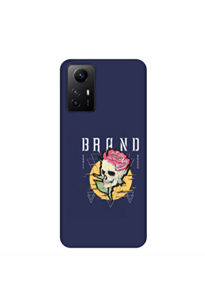 Other Xiaomi Redmi Note 12s Skull Roses Dark blue Colored Silicone TPU Θήκη