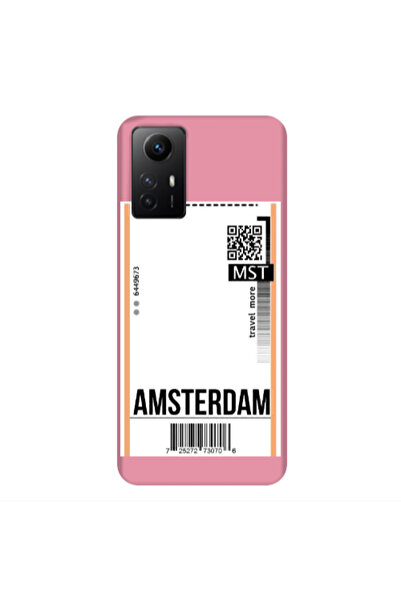 Other Xiaomi Redmi Note 12s Amsterdam Travel More Pink Colored Silicone TPU Θήκη