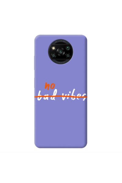 Other Xiaomi Poco X3 /X3 Pro No bad vibes 2 Purple Colored Silicone TPU Θήκη