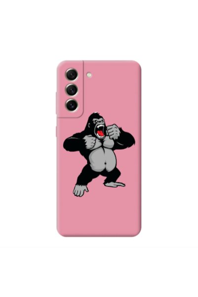 Other Samsung S21 FE Angry Gorilla2 Pink Colored Silicone TPU Θήκη