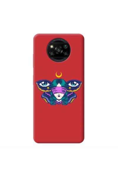 Other Xiaomi Poco X3 /X3 Pro Eye in my ear Red Colored Silicone TPU Θήκη