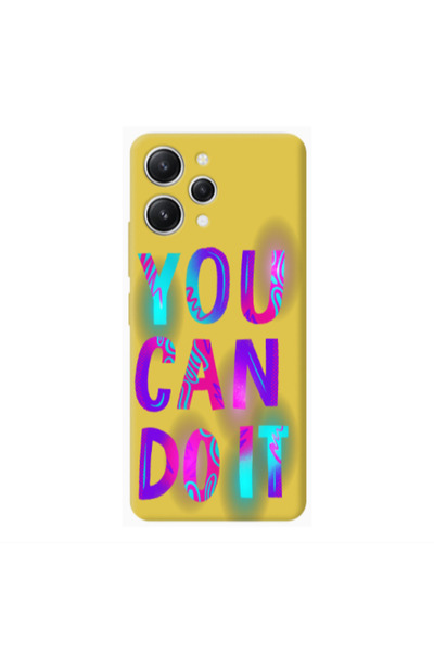 Other Xiaomi Redmi 12 You Can Doit Yellow Colored Silicone TPU Θήκη