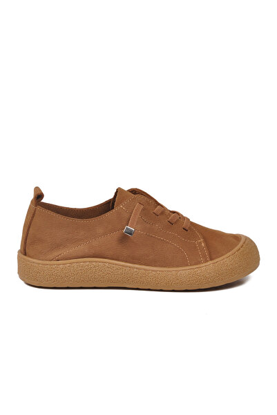 AYAKMOD Pantofi casual de damă din piele naturală maronie 232 Z