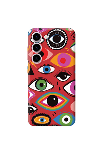 Other Samsung S23 Plus Colorful eyes Red Colored Silicone TPU Θήκη