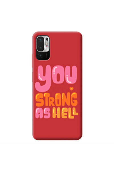 Other Xiaomi Redmi Note 10 Pro 5G You are Love Strong Red Colored Silicone TP...