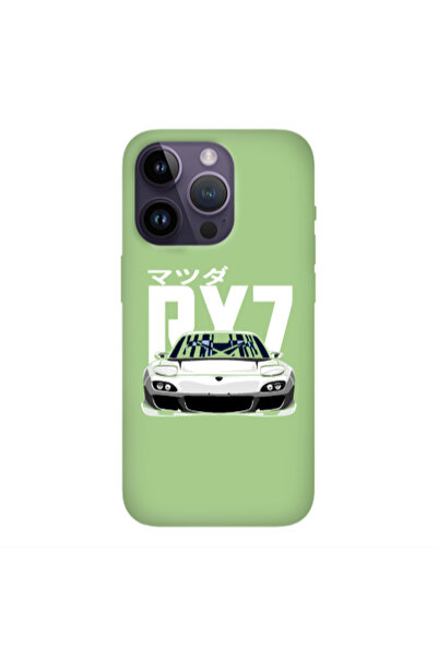 Other Apple iPhone 14 Pro Max Car Rx7 Light Green Colored Silicone TPU Θήκη