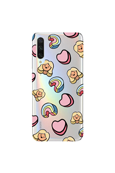 Other Xiaomi Mi 9 Lite Girl rainbow and hearts Transparent Silicone TPU Θήκη