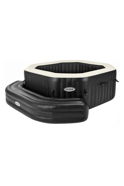 Intex , Inflatable Pool Bench, Round - Black, 211x66x34cm
