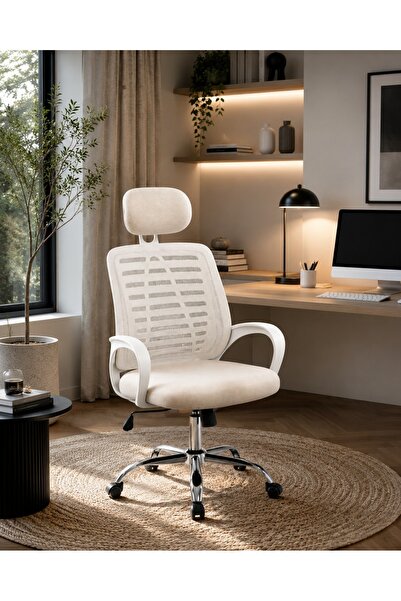 N.zone Mesh Office Chair with Adjustable Headrest - Ergonomic Design for Work...