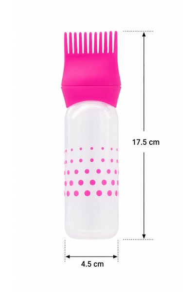 BEYZANA Toothed Comb Hair Coloring |   Shampoo and Care Oil Bottle with Leak-Proof Cap