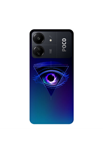 Other Xiaomi Poco C65 Triangular blue eye Transparent Silicone TPU Θήκη