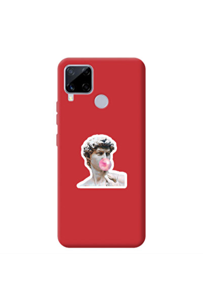 Other Realme C25 Bubble Red Colored Silicone TPU Θήκη