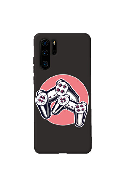 Other Huawei P30 Pro Retro Joysticks Black Colored Silicone TPU Θήκη