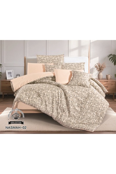 Red Rose 100% Cotton Summer Duvet and Sheet Set, 5 Pieces, Luxury and Eleganc...