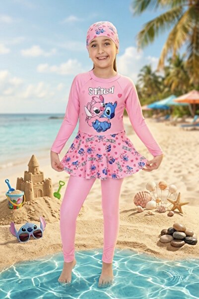 DeKuBaby Cute Character Patterned, Skirt Detailed, Long Leggings, Boneli Girl...