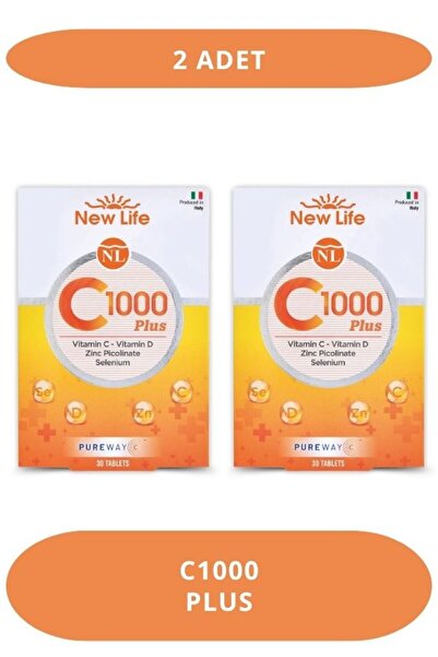 New Life C1000 Plus 30 Tablet C Vitamini + D Vitamini + Çinko Pikolinat + Sel...