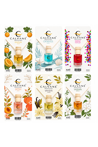Calvane Perfume Calvane Premium Oto/Araç Ayna Kokusu 8 mL - 6'lı Koku Serisi