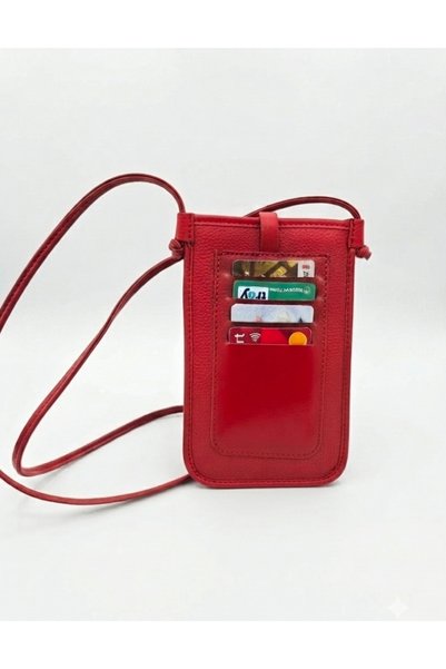 Ose Paris Red Leather Phone Bag