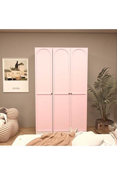 klubeconcept Klube Concept Özel Tasarım Lüks Genç Odası 3 Kapaklı Gardırop 80...