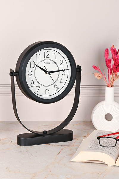 Muyika Design Siyah Masa Saati Metal MUYİKA Modern Ofis Aksesuarı Minimalist ...
