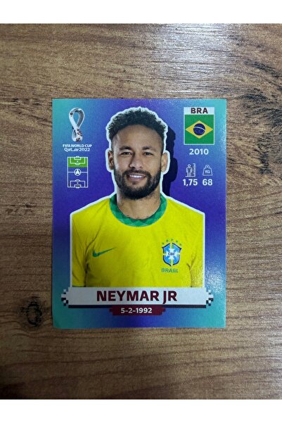 Panini FWC 2022 Katar Dünya Kupası Neymar Jr. Brezilya Sticker BRA 17