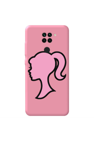 Other Xiaomi Redmi Note 9 Line girl Pink Colored Silicone TPU Θήκη