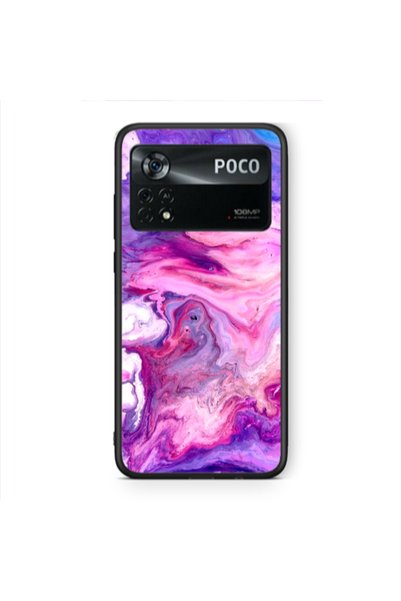 Other Xiaomi Poco X4 Pro Marble art Black Glossy Θήκη