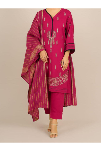 6TEEN 3 Pc Embroidered Lawn Suit