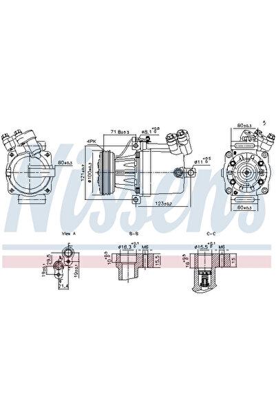 Nissens Compresor Aer Conditionat Clima OPEL AGILA SUZUKI SPLASH VAUXHALL AGI...
