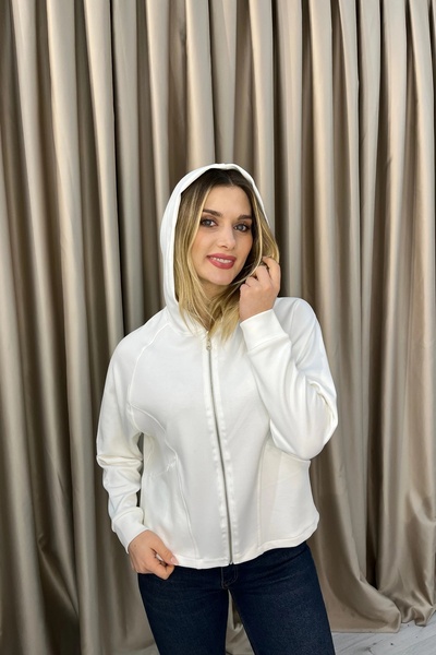 Veni Life Women's Relaxed Fit Zippered Hooded Sweatshirt