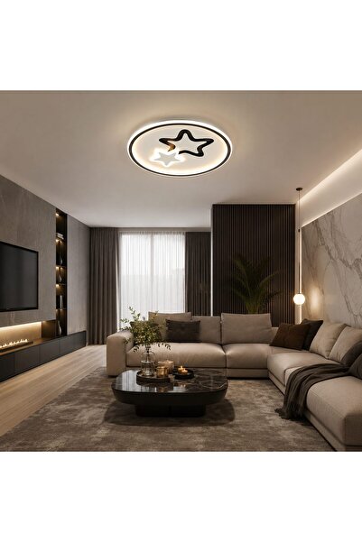 Flippy Lustra LED Moderna EMELIANA, Flippy, 57W, Forma Luna si Stea, 3 Surse ...