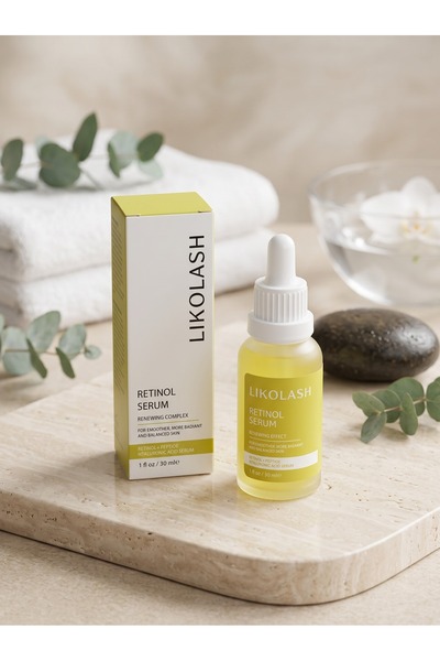 Likolash Retinol Serum Anti-Aging Skin Renewing Night Serum with Peptide & Hy...