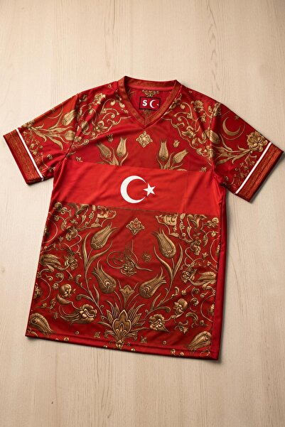 Babılgam Ay Yıldızlı Laleli Motifli Türkiye Osmanlı Milli Takım Forma
