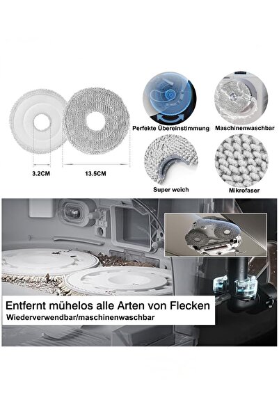 Rovexa Romo A Robot Süpürge Uyumlu Mikro Fiber Mop Bezi 2 Adet