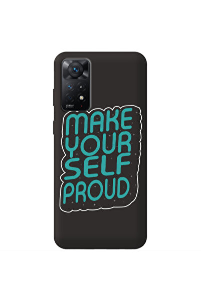 Other Xiaomi Redmi Note 11 4G Make Your Self Proud Black Colored Silicone TPU...