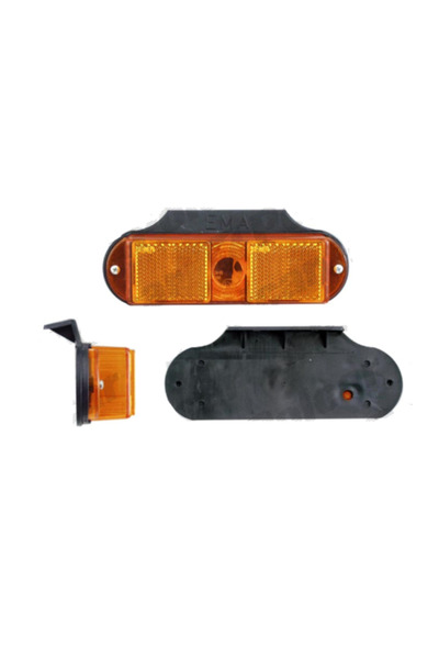 RapidAuto Lampa gabarit auto 12V/ 24V dreptunghiulara portocalie, 125x55x45mm...