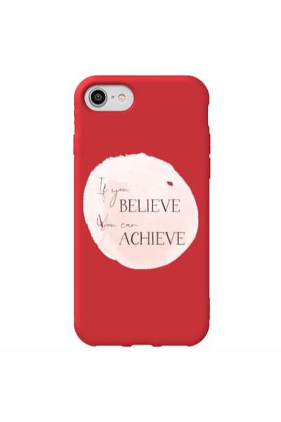 Other Apple iPhone 7 If You Believe Red Colored Silicone TPU Θήκη