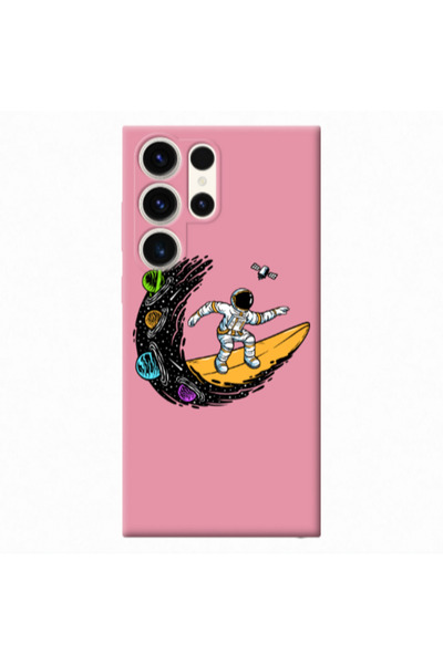 Other Samsung S24 Ultra Surf in space Pink Colored Silicone TPU Θήκη